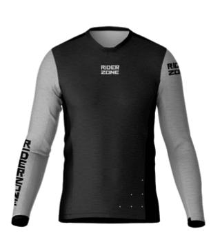 Jersey Rider Zone T9 Manga Larga Negro/Blanco Light