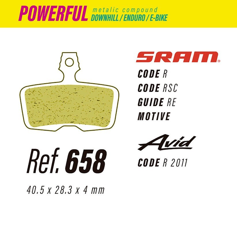Pastillas de Freno Less Brakes Powerful 658 SRAM Code / Guide RE - vista 2