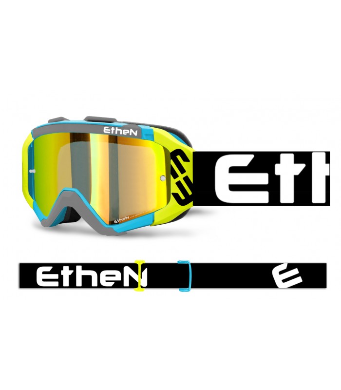 Antiparras Ethen Ares Negro Mica Espejada Gold - vista 2