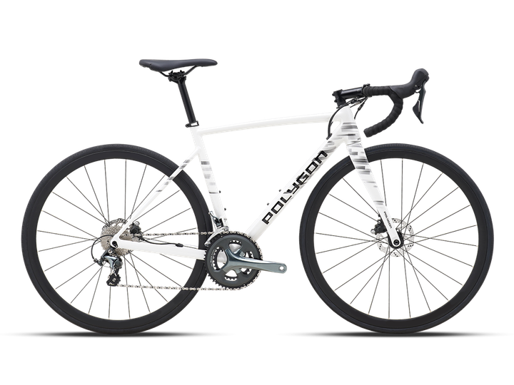 Bicicleta de Ruta Polygon Strattos S4D Blanco/Negro - Tiagra 10V