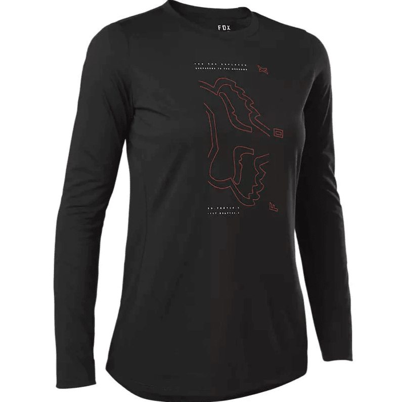 Jersey Fox Ranger DR Manga Larga Negro Mujer