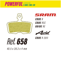 Pastillas de Freno Less Brakes Powerful 658 - SRAM Code, Guide RE