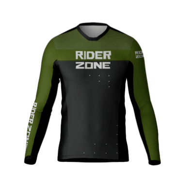 Jersey Rider Zone T2 Manga Larga Negro/Verde