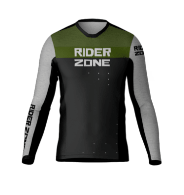 Jersey Rider Zone T3 Manga Larga Verde/Blanco