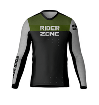 Jersey Rider Zone T3 Manga Larga Verde/Blanco