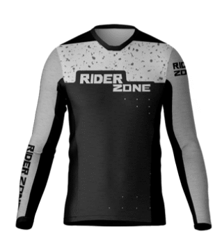 Jersey Rider Zone T4 Manga Larga Negro/Blanco