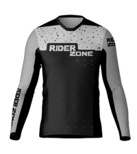 Jersey Rider Zone T4 Manga Larga Negro/Blanco
