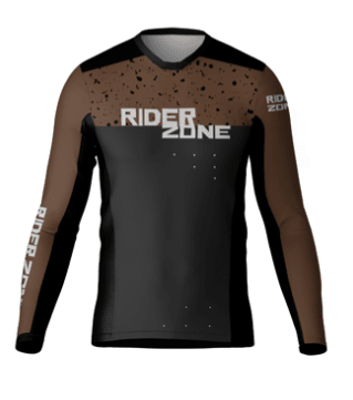 Jersey Rider Zone T5 Manga Larga Negro/Café