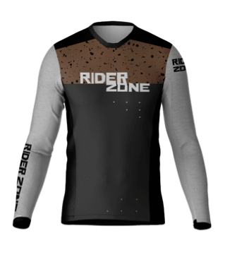 Jersey Rider Zone T6 Manga Larga Café/Blanco