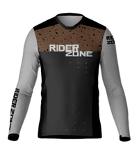 Jersey Rider Zone T6 Manga Larga Café/Blanco