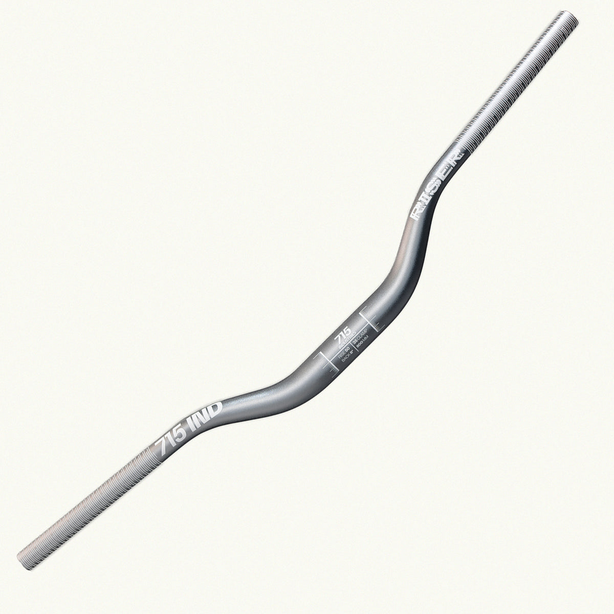 Manubrio 715IND Riser 35mm 50mm Rise Platino / Blanco - 715 Industries